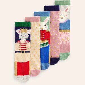 NWT Mini Boden Nutcracker Socks 5 Pack